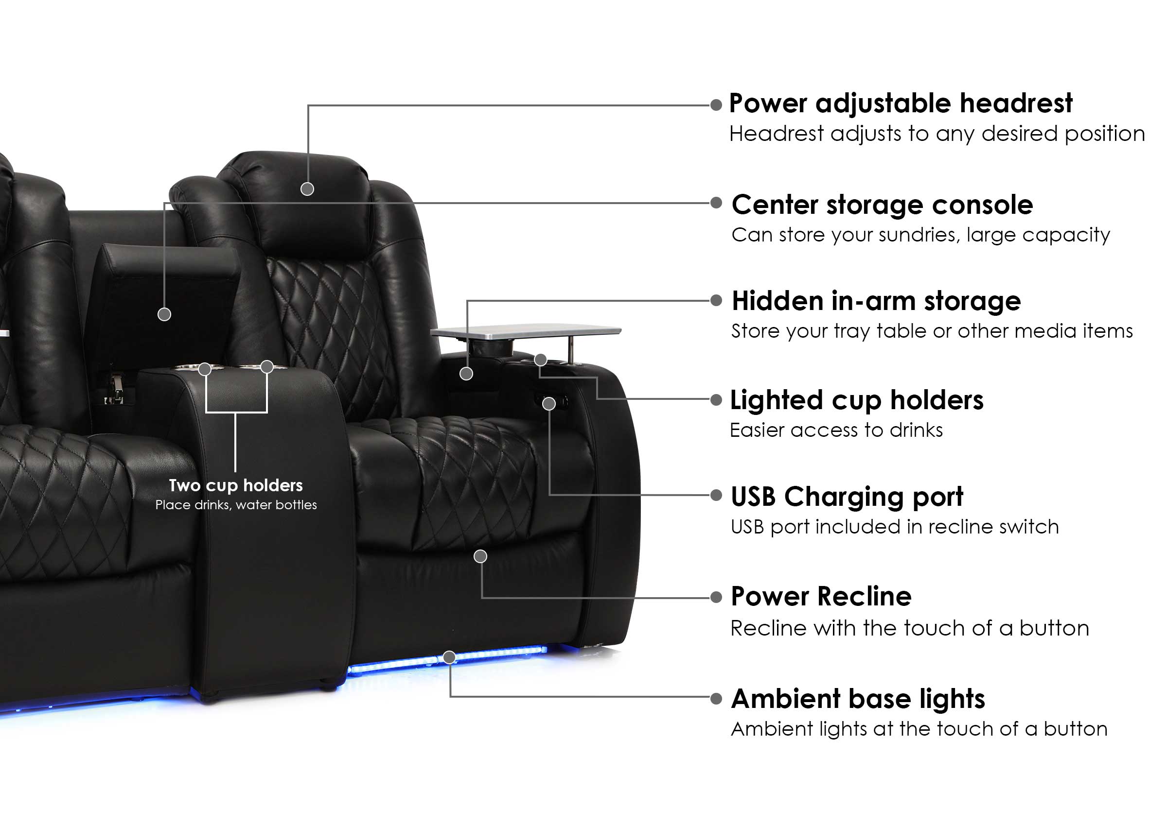 Weilianda Luxury Series Home Theater Seating