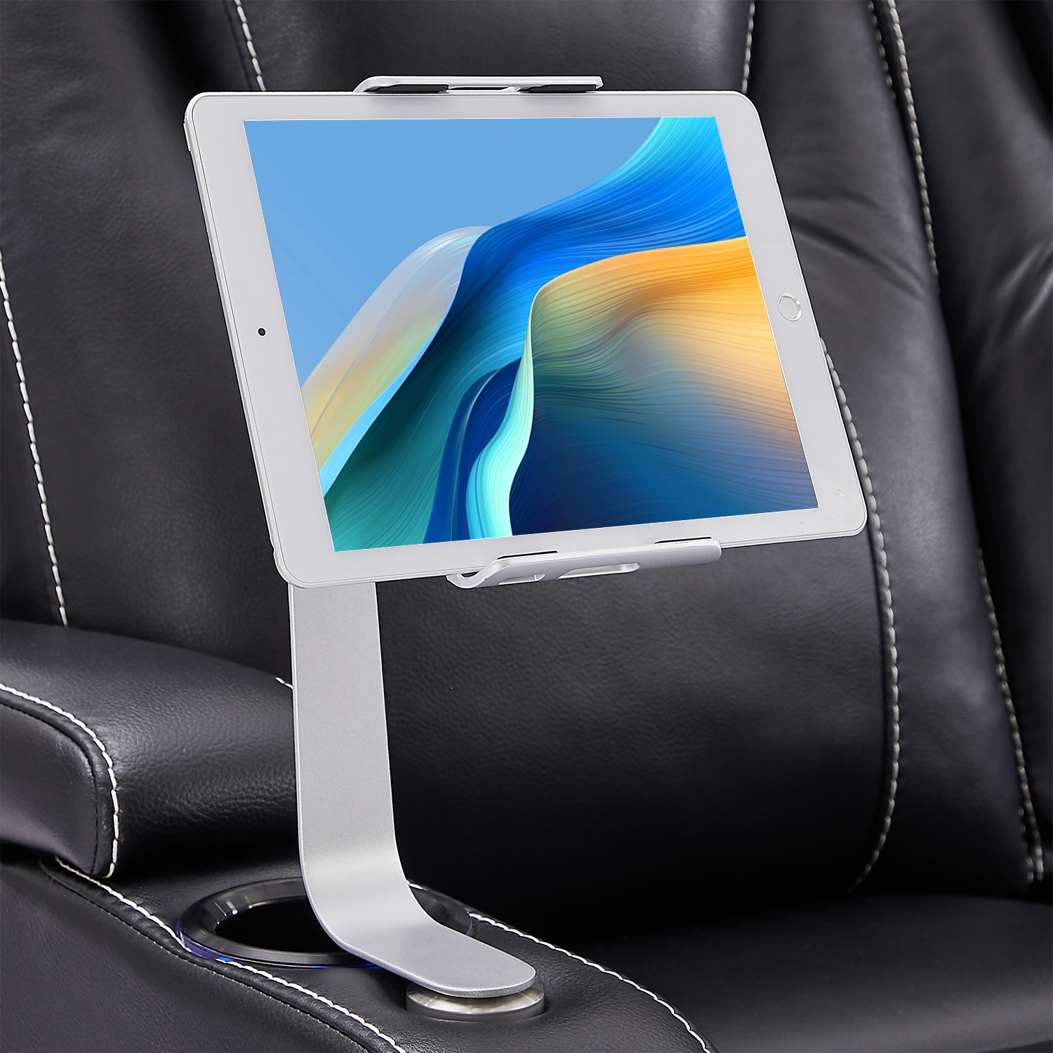 Weilianda Home Theater Seating Series Swivel Tablet and Cell Phone Holder,Silver