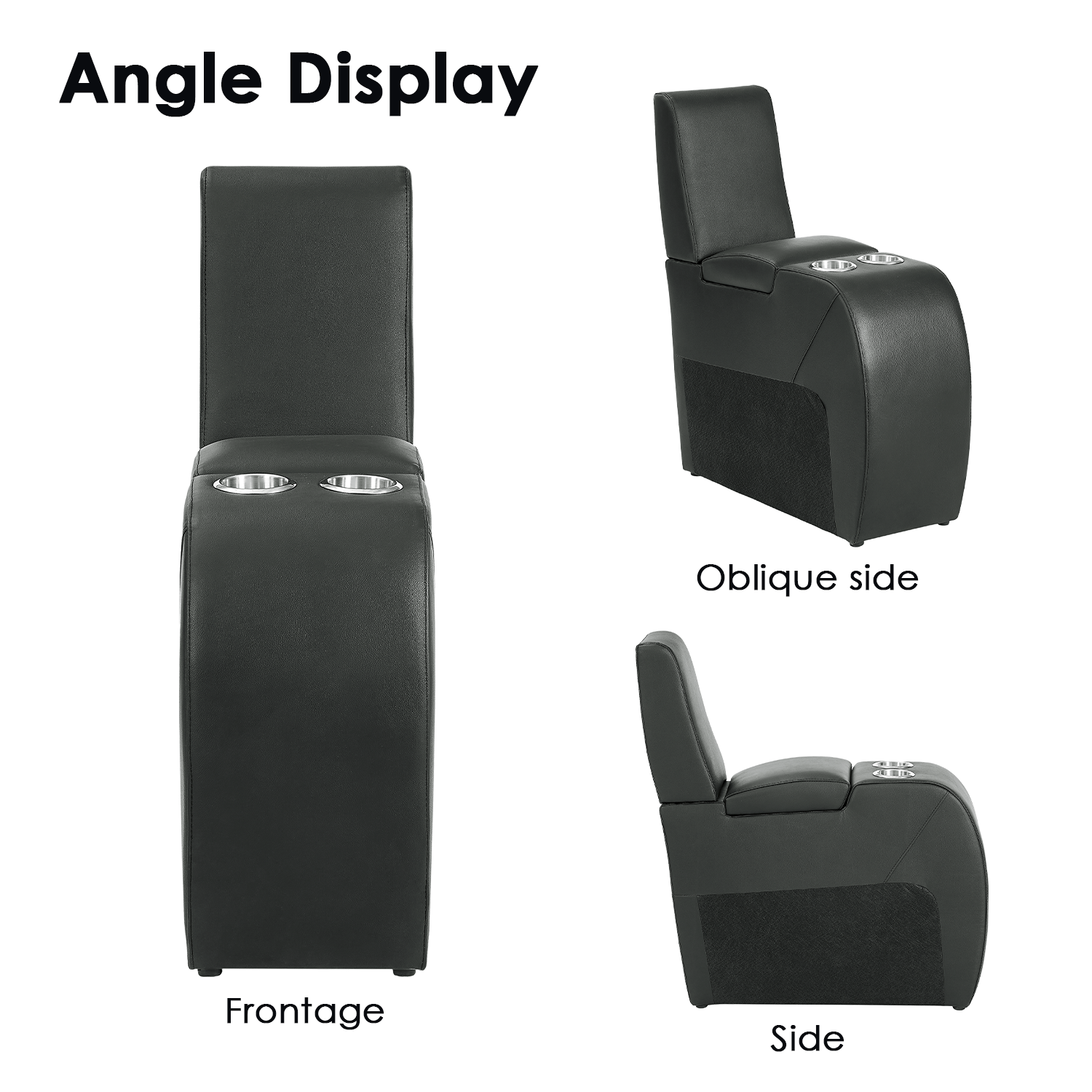 Center Storage Console for Home Theater Seating Recliner Sofa