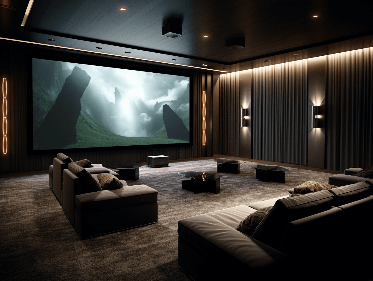 Modern Minimalist Style Home Theater