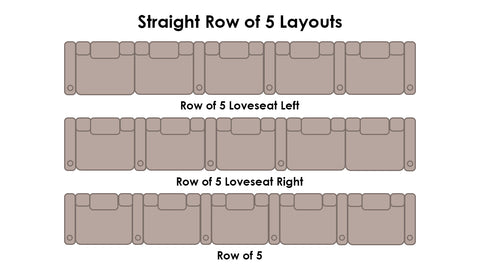 5 Chair Layout By the Number of Chairs